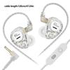 Taurus Double Dynamic Driver Cord Headphones Powerful Bass with Double-Microphones in Ear Monitor Earphones