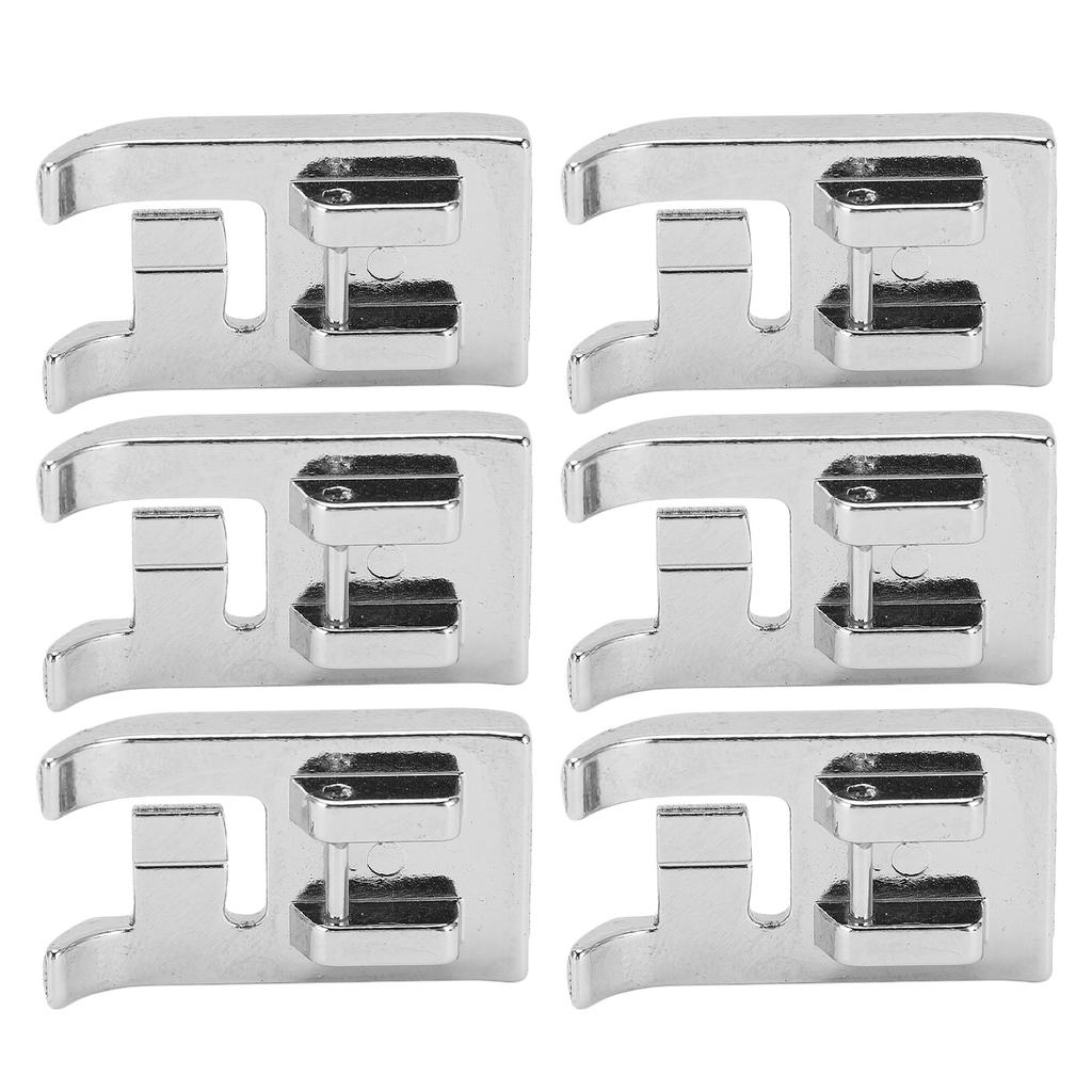 6pcs Presser Feet Stainless Steel Arc Rolled Hem Presser Foot for Household Sewing Machines