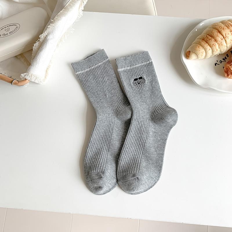 Female Autumn and Winter Cute Puppy College Wind Tube Cotton Socks
