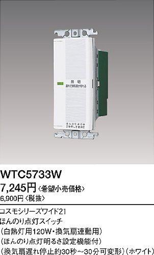 Panasonic Cosmo Series Wide 21 Soft Lighting Switch for Ventilation Fan Linkage WTC5733W
