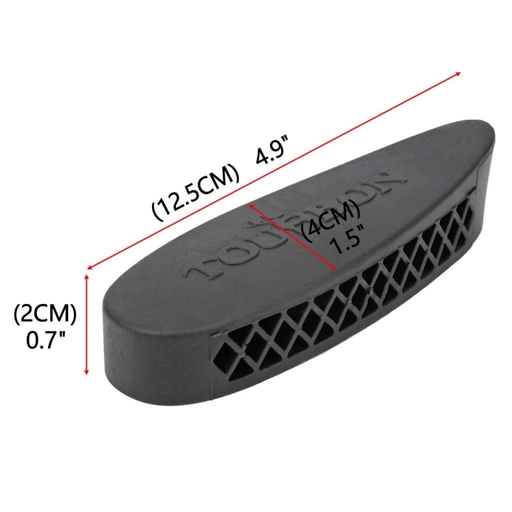TOURBON Black Silicone Recoil Pad for Guns Black Non-Slip -