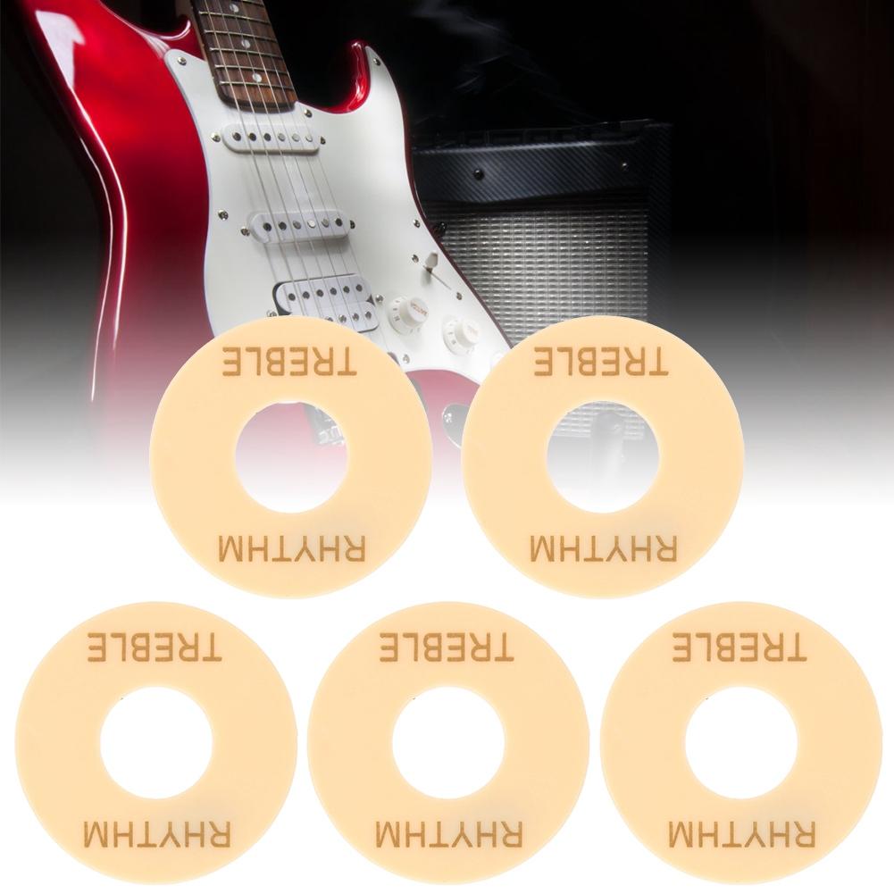 5Pcs Electric Guitar Switch Washer Plastic Musical Instrument Accessories 44mm DiameterGN603 Gold