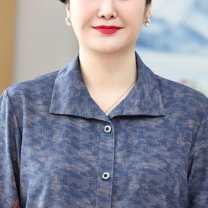 Übergroße Sommerblusen für Damen Lässige Hemden Übergröße Locker Vintage Langarm Oberteil Sommer Kleidung für Frauen mittleren Alters