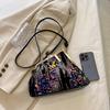 Women's bag new 2025 European and American fashion sequins retro shoulder bag ins Internet celebrity fringed messenger dinner bag