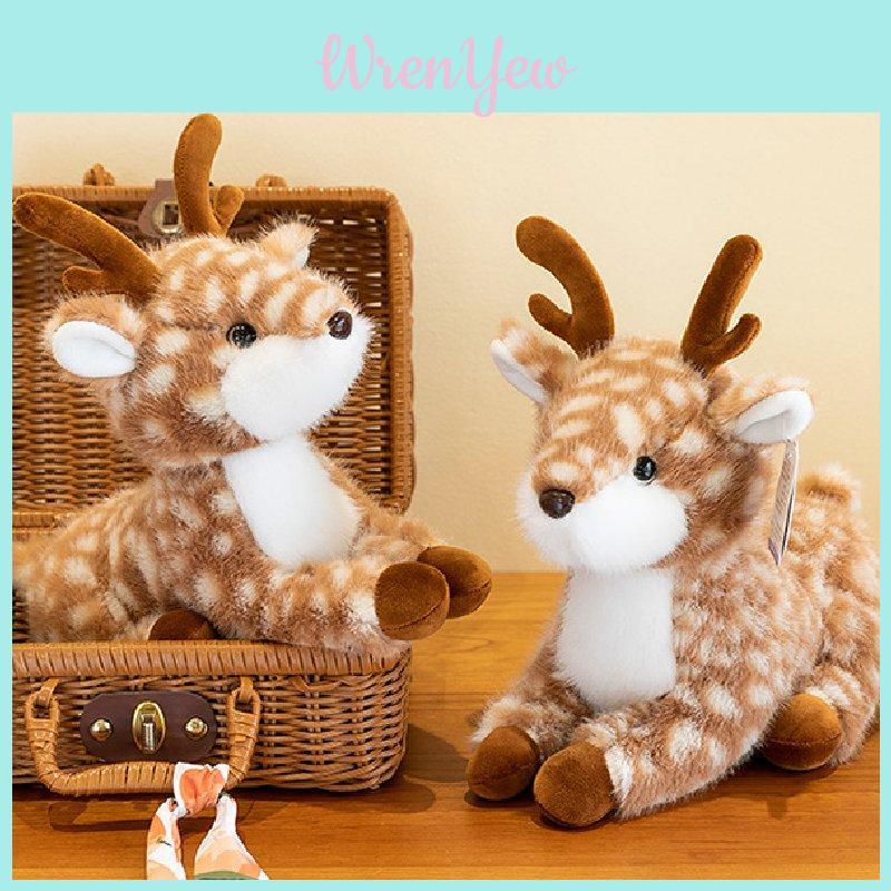 Charming Fawn Stuffed Animal With Short Plush Fabric Perfect For Kids Room Decor
