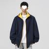 Men's Retro Colorblock Loose Fit Autumn Hoodie Cardigan
