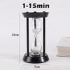 1-15 Minutes Nordic Black Metal Retro Hourglass Timer Home Office Desk Classical Decorative Ornaments High-end Sandglass Gifts