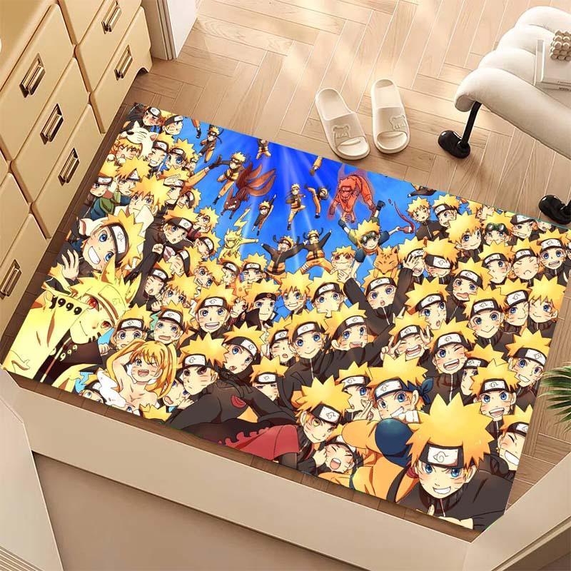 A beautifully designed rug featuring members of the Akatsuki organization from Naruto, suitable for use as a non-slip mat in 003