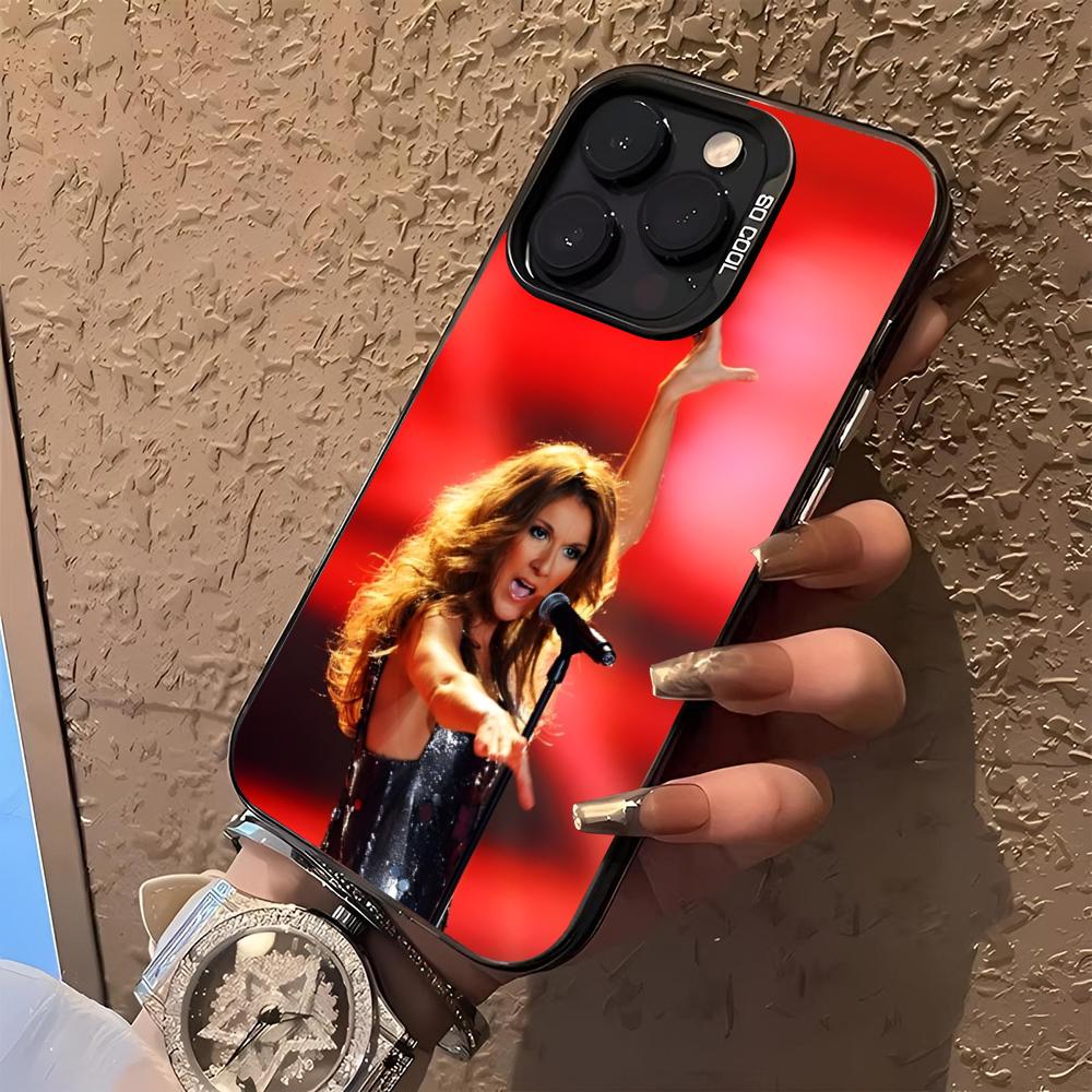 Celine Dion Singer Phone Case for iphone 17 16 15 14 13 11 12 Pro Max Xr X Air Plus black silver hard shell Cover iPhone 12