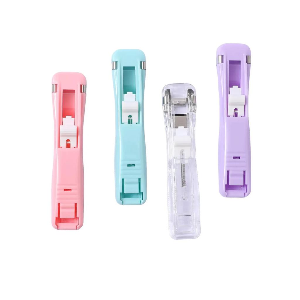New Push Clip Stapler Staple Remover Binder Push Clamp Tape Dispenser Paper Clips Office Supplies Set Desktop Stapler Office