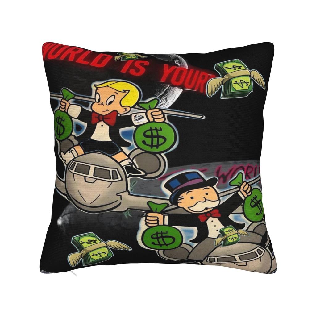 Alec Monopolys Pillow Cover Accessories Printed Cushion Cover Decor Throw Pillow Case Cover Home Multiple Sizes
