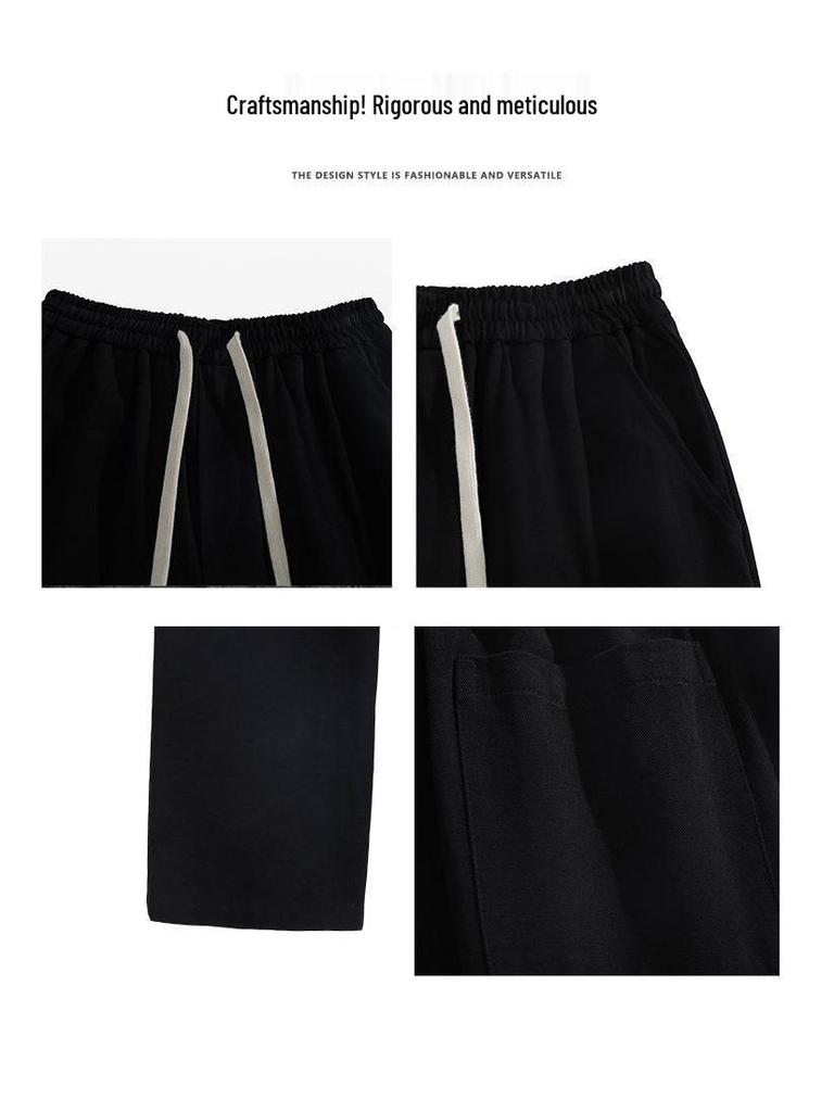 2026 Summer Women's Wide-Leg High-Waisted Loose Suit Pants with Double Buttons and Drawstring - Lightweight and Casual