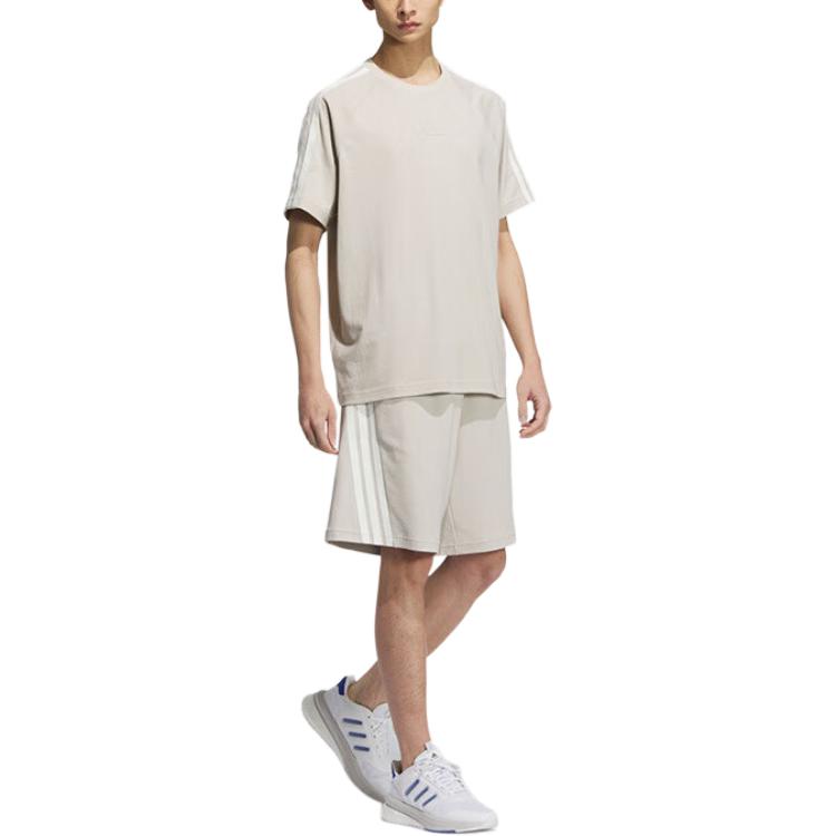 adidas T Shirts Men's Gray Crew Neck Moderate Straight Fit KC3866-