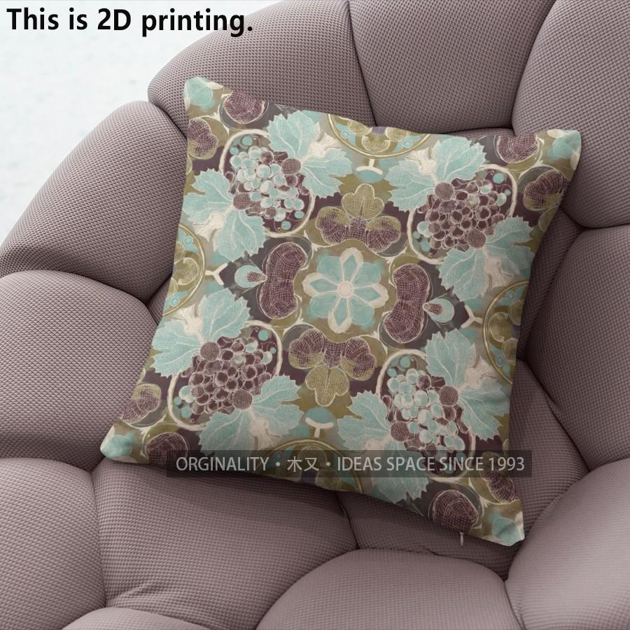 Vintage Grape  Leaf Print Throw Pillow Covers Pattern Cushion Cover Suitable for Sofa Bedroom Car Pillow Cover