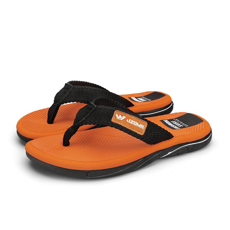 

Летние мужские дышащие и минималистичные модные тапочки, сандалии, пляжная обувь, тапочки с рисунком «елочка», мужская обувь 42 оранжевый