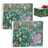 2PCS 67 Patterns Christmas Gift Wrap Unique Funny Christmas Gift Wrap with Unique Designs for Birthday & Holiday Packages