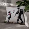 Banksy Street Graffiti Art Pillow Cover Soft Decor Throw Pillow Case xcm Couch Home Decor for Living Room Sofa Party Gift