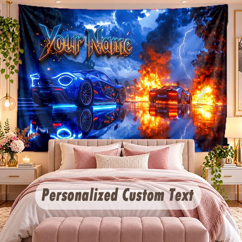 Fantasy Adventure (55) Theme Wall Tapestry Customized With Name Text Personalized Hanging Tapestry For Bedroom Living Room Decor