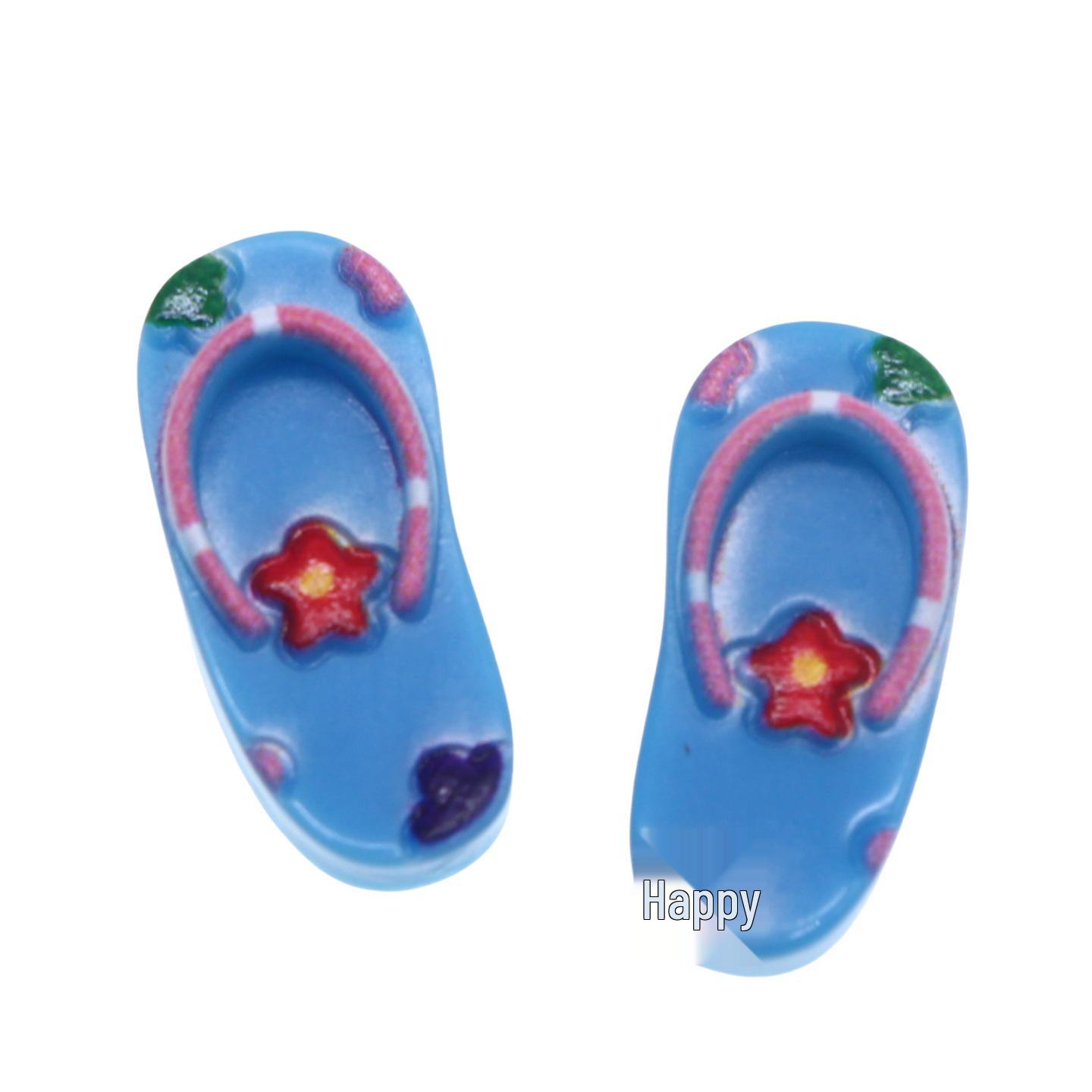 

Кукольный домик Миниатюрные смоляные шлепанцы BJD Аксессуары для пляжной сцены