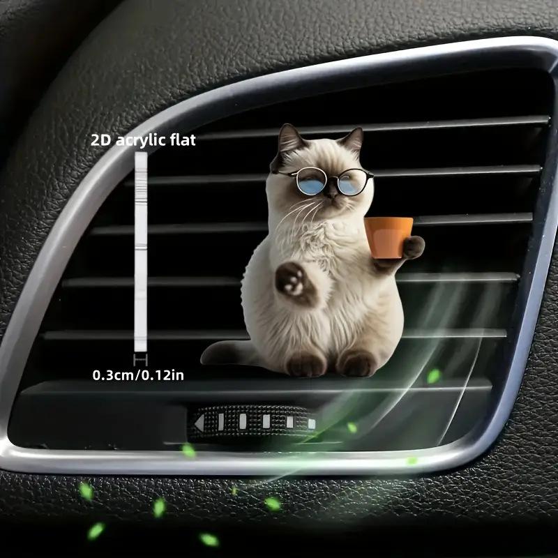 Acrylic Car Vent Clip Aromatherapy Air Freshener Holder 2D Decorative Clip For Car Ac Vents