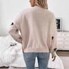 Autumn Women's Bow Jacquard Knitwear Sweater - Simple European & American Design