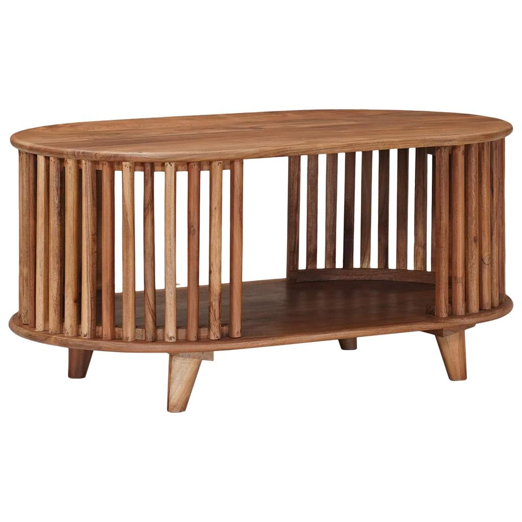 Handcrafted Coffee Table Teak Brown 85 X 50 X 40 Cm