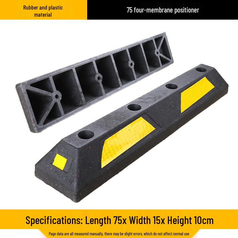 Rubber Parking Wheel Stopper: Anti-Collision PVC Wheel Limiter for Garages
