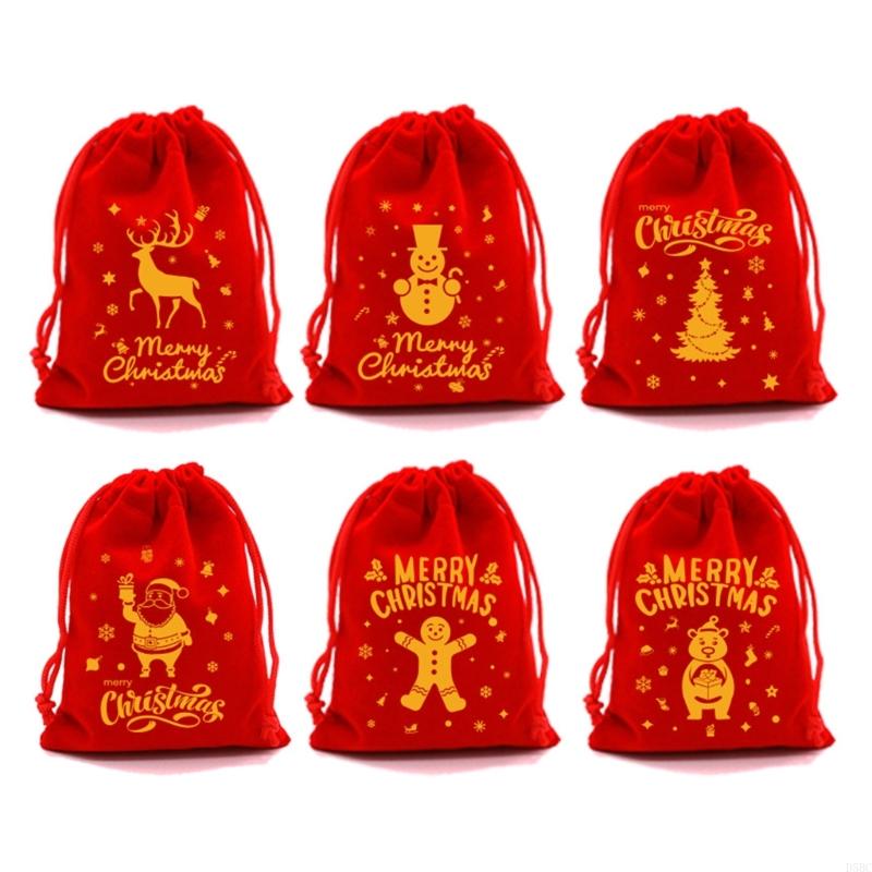 6 Pack Premium Holiday Packaging 20x30cm Use Gift Bags for Seasonal Sweets Decorations and Celebration Supplies