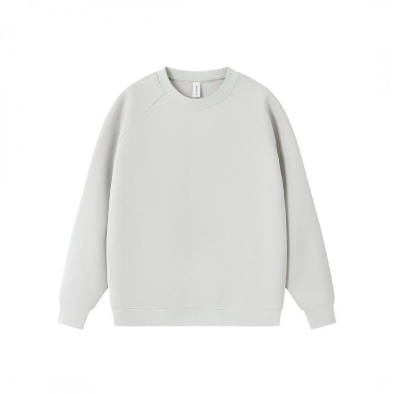 Heavyweight 380g Solid Color Crewneck Raglan Sleeve Hoodie Unisex Oversized Casual Sweatshirt