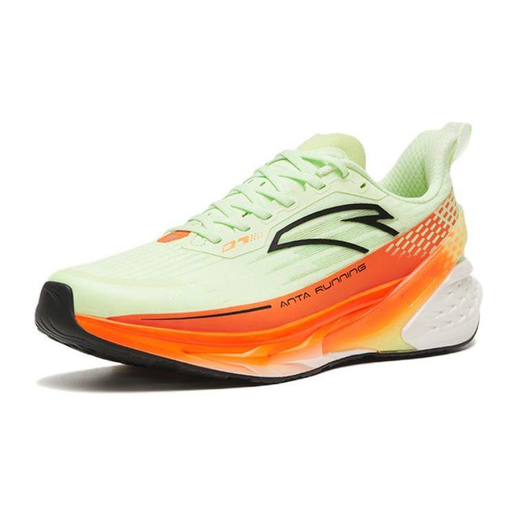 Anta D7 Professional Racing Sports Lightweight Shock Absorbing Low Top Running Shoes Kids sneaker Green Orange Black 312255597-3