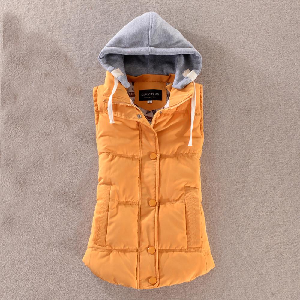 

Женский жилет, теплая куртка без рукавов, хлопок, однотонный жилет с капюшоном для верхней одежды XXXXL