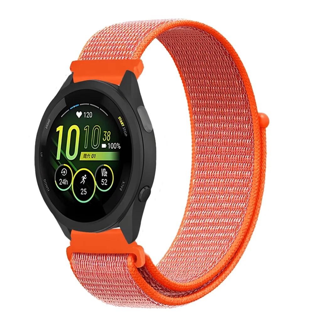 20mm 22mm Pletený nylonový smyčkový řemínek pro Garmin Forerunner 165 55 965 265 255 955 Venu 3 Náramek pro Garmin Active/Vivoactive 5