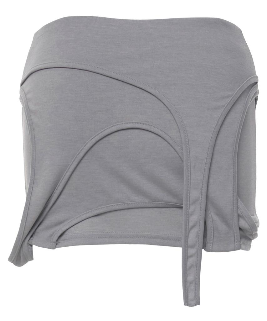 Peulleeoeob 4-Layered Skirt (Fl-268_Gray)