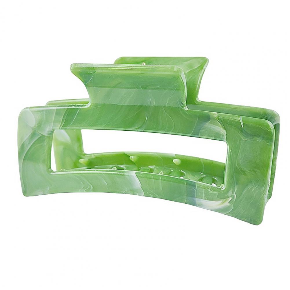 Women Hair Claw Hollow Geometric Rectangle Colorful Cloud Pattern Hair Clip Strong Grip Back Head Shark Clip