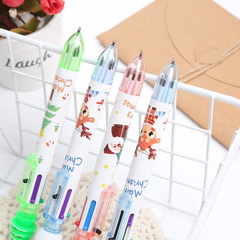1pc Tree Reindeer Christmas Decor Kawaii Santa Claus Gift School Office Neutral Pens Ballpoint Pen Stationery Gel Pen Comfortable Grip Stationery Scho
