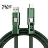 Talos Multi-Level High-Power Data Cable, Fast Charging Up To 100W, USB Type-C 8-Pin Charger Cable with Real-Time Digital Display, Durable Braided for