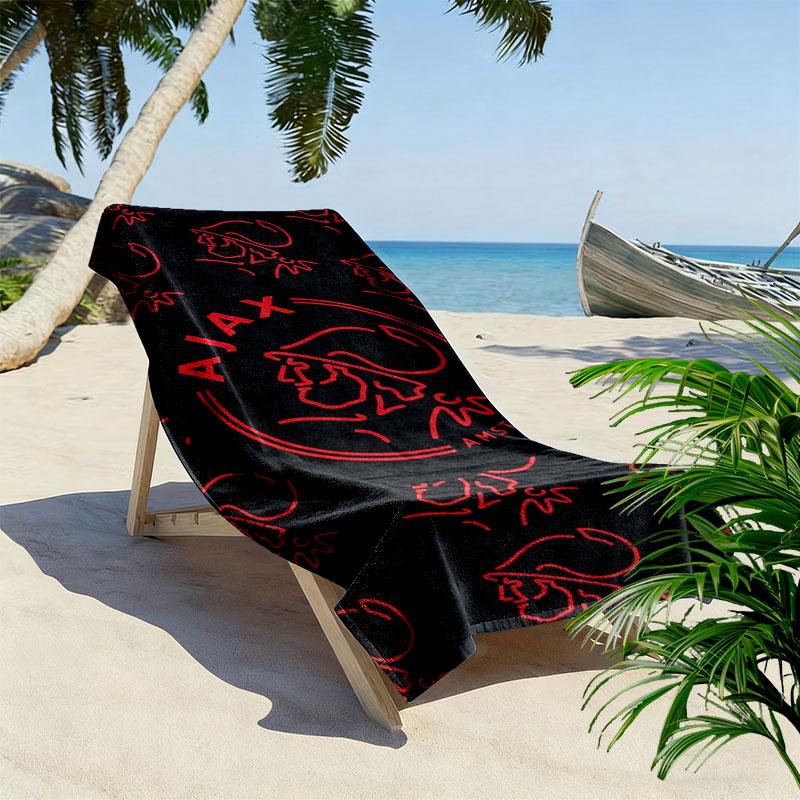 Toalla de Playa con Estampado del AFC Ajax, Toalla Grande Suave de Secado Rápido para Playa, Camping, Natación