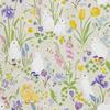 Outdoor Dekostoffe Oxford - Motiv Hasen Und Enten In Blumen