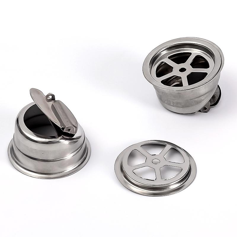 Gravity Flip Stainless Steel Floor Drain Core Inner And Outer Dual -Core Floor Drain Cap