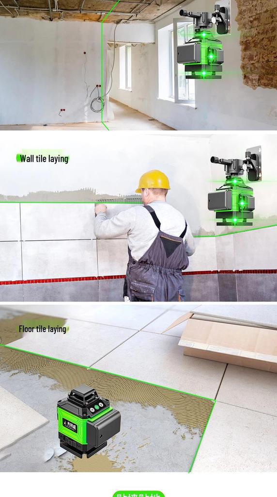High-Precision Green Line Laser Level with Auto Adjustment for Outdoor Use