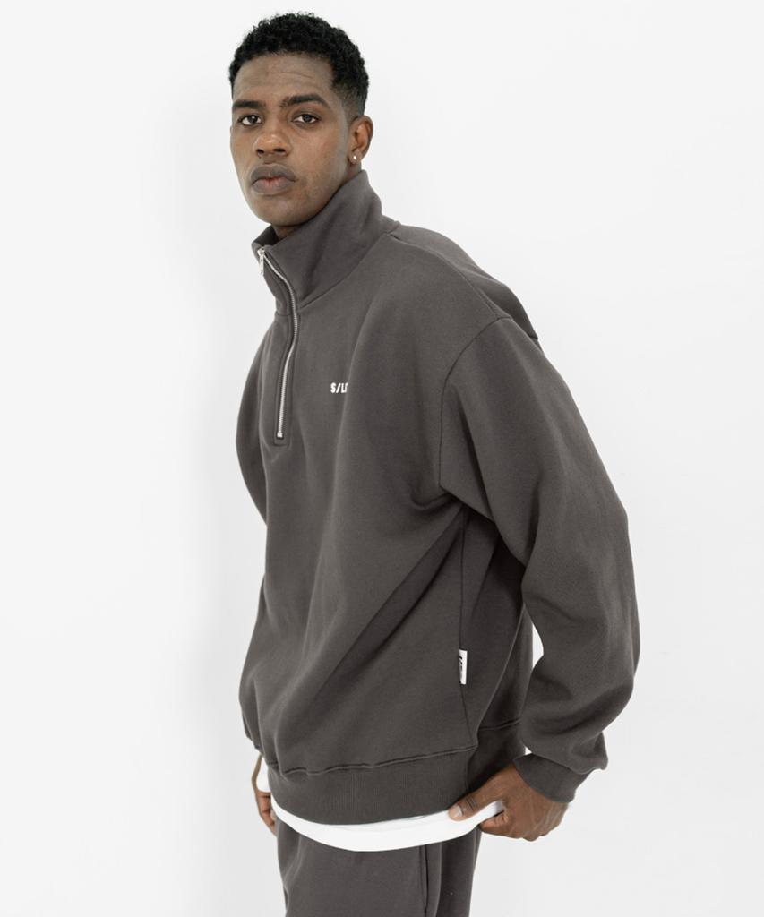 Eseulisseutyudio Steady Sweat Half-Zip Charcoal