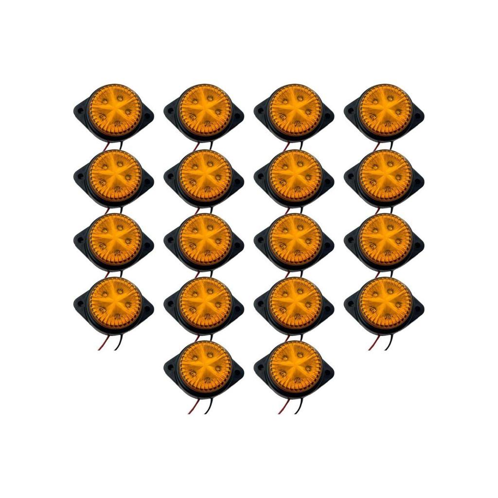 18PCS LED Marker Lights Trailer 12V Waterproof Amber Chicken Lights for Semi Trucks Freightliner Cargo – Universal Fit