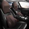 Breathable Nappa Leather Memory Foam Car Headrest & Lumbar Support Pillow