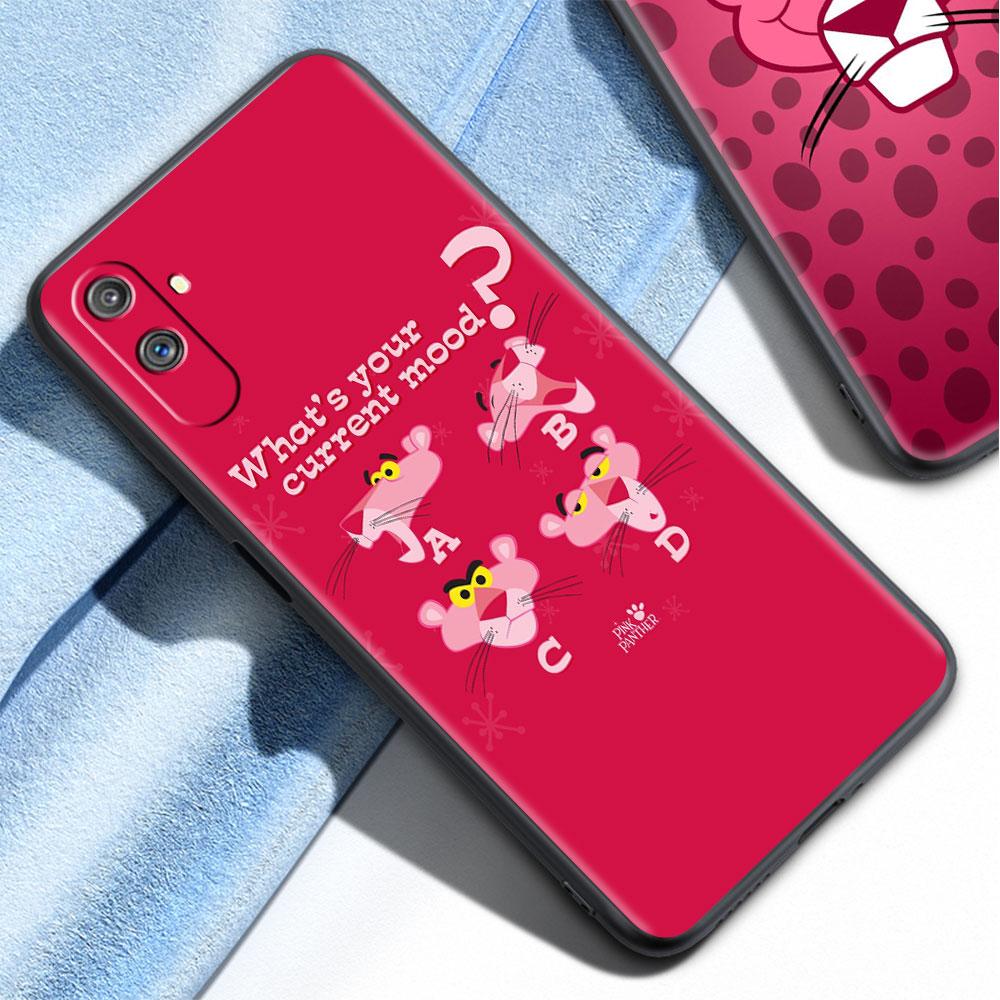 Cute Pink Panther Soft Case For Oppo Realme 8 9 7 Pro C21Y C21 GT Neo 2 Pro 3 8i C3 C35 C15 C12 C11 6 Silicone Funda Phone Cover