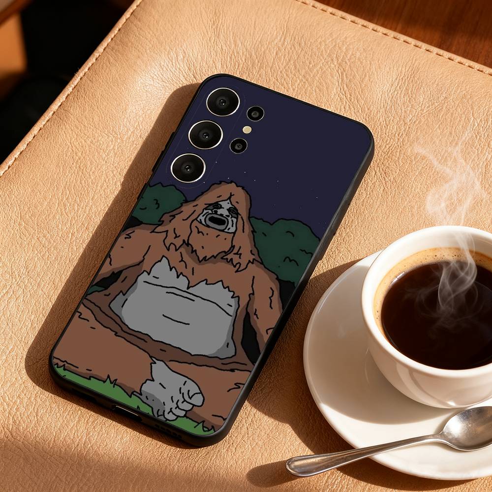 Toon T-TBLS S-Sassy The S-Sasquatch Phone Case For Samsung S25,24,23,22,30,21,10,9,Ultra,Plus,Lite,FE Soft Black Case Samsung S105G