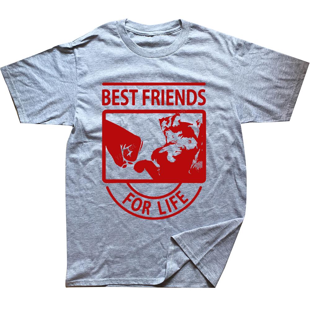Funny Schnauzer Best Friends for Life T Shirts Graphic Cotton Streetwear Short Sleeve Harajuku Dog Dad Tshirt Unisexs Clothing
