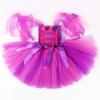 Kids Cheshire Cat Tulle Puff Dress, Alice in Wonderland Cute Cat Princess Cosplay Outfit