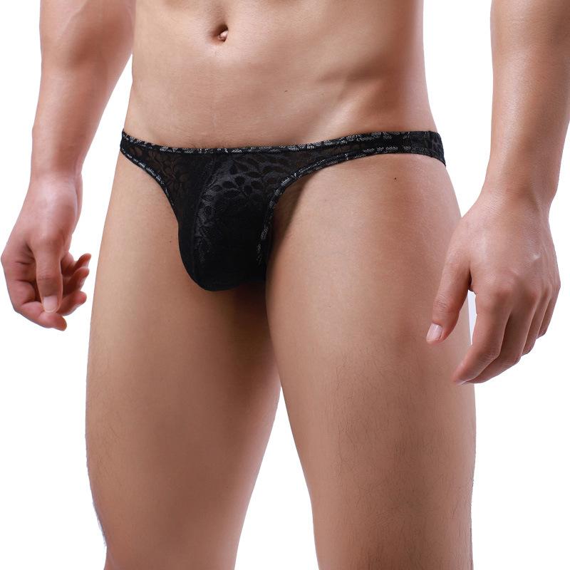 Sexy muž Tanga Síťované Spodní prádlo Pánské G-String String Tanga Hombre Průhledné spodní prádlo Hollow Out T-Back U Pouch Kalhotky Spodní kalhotky