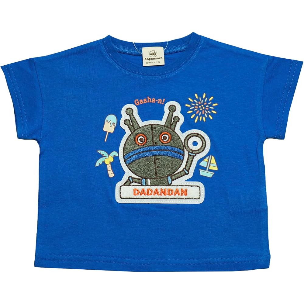 [Bandai] 2026 Summer Anpanman Tenjiku 4 Pattern Sagara Embroidered Short Sleeve Tee Anpanman Blue...