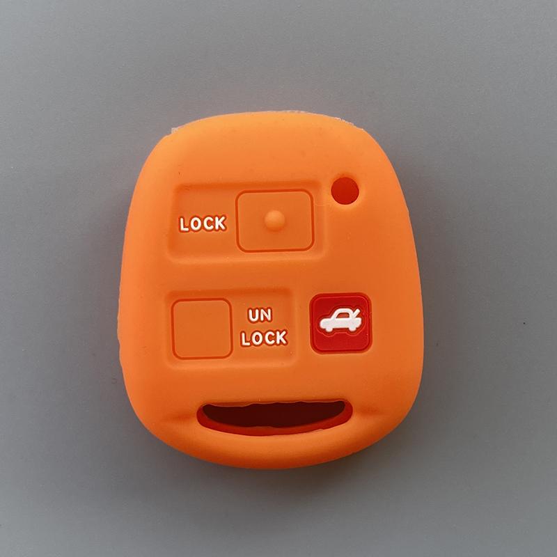 Silicone Car Key Cover Case For Toyota Avensis Camry Corolla For Lexus 3 Buttons Remote Key Jacket Fob Case Car styling No Logo